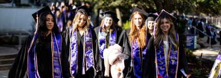 Students celebrating commencement
