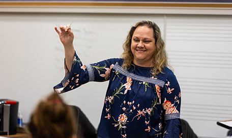 Dr. Whitney Music Department Chair leading a class