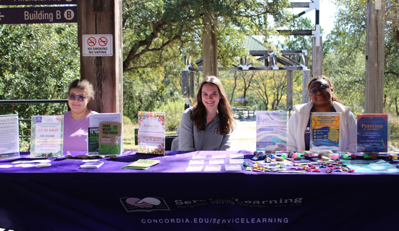 Service-Learning Table at the Pier