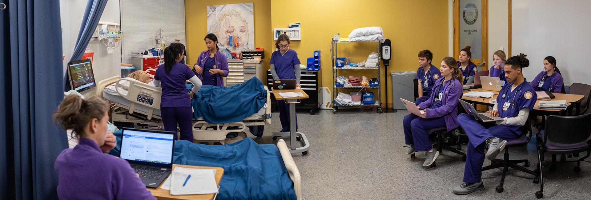 Nursing students in Lab