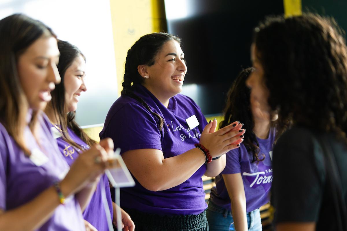 Concordia University Texas staff assisting students during orientation