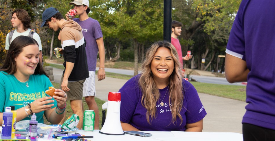 Concordia University Texas students enjoying campus