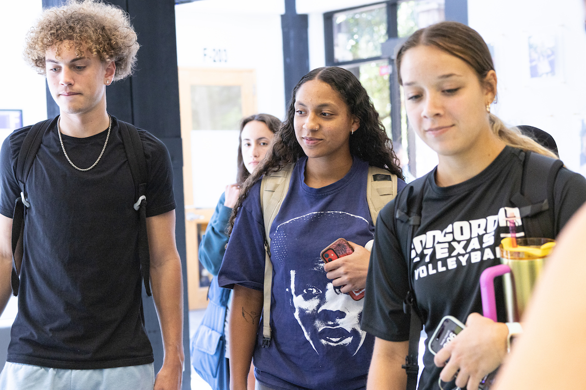 Students entering the Center for Belonging and Faith