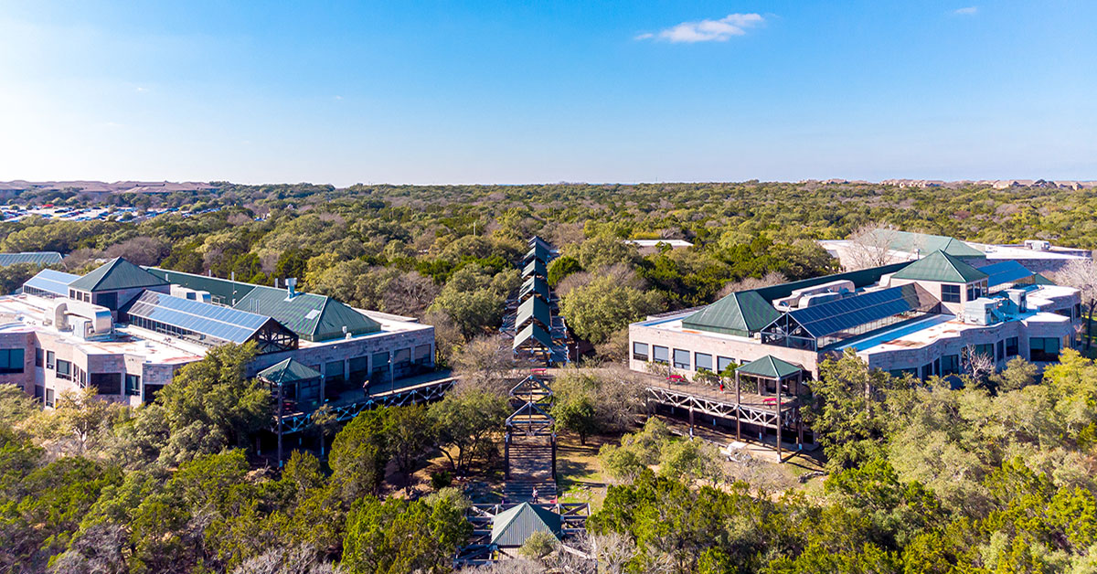 aerial view of CTX campus