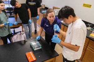 Students working in lab