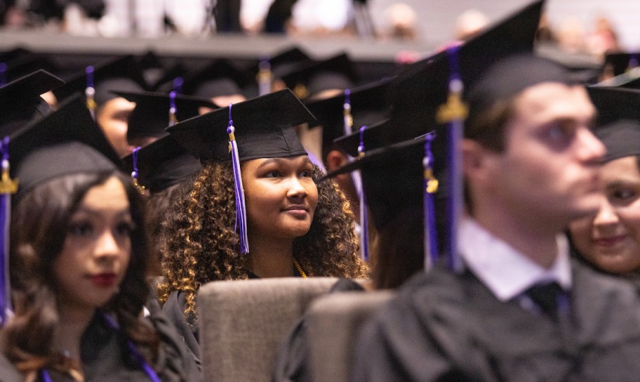 Students at commencement